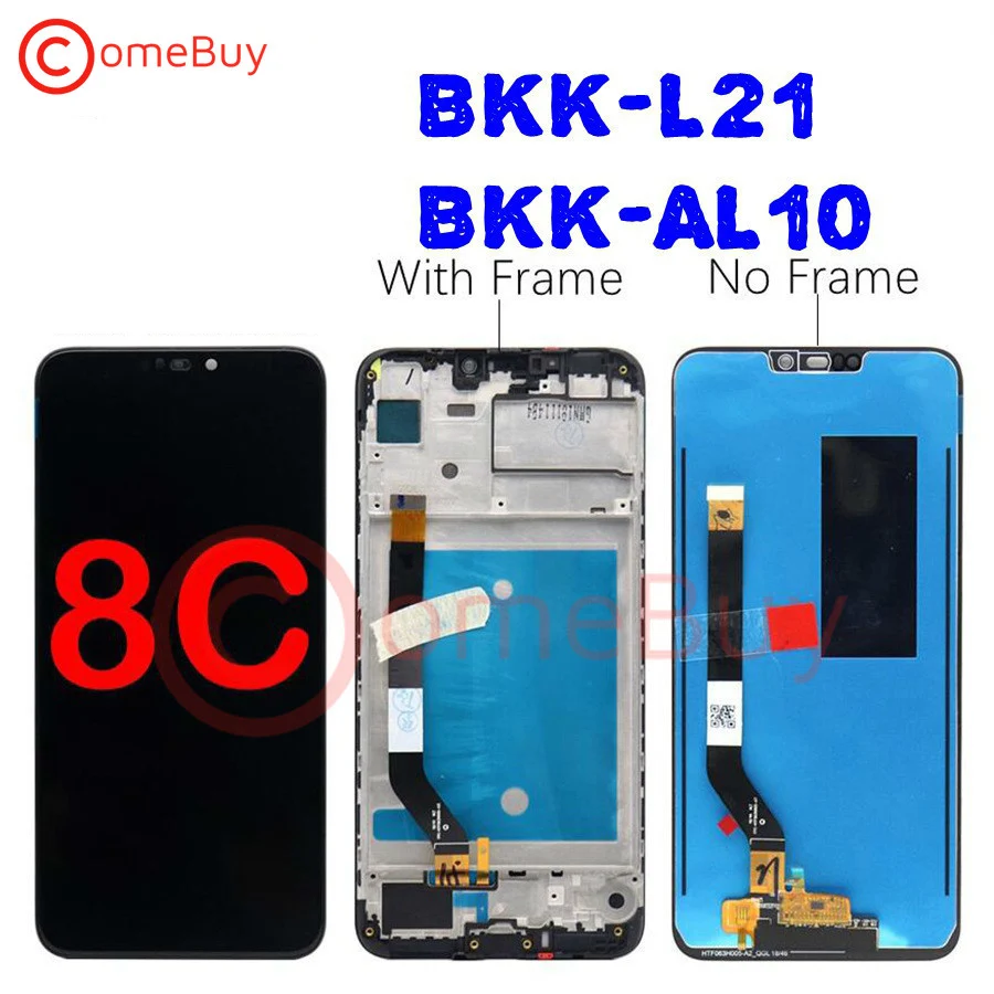 Comebuy LCD For Huawei Honor 8C LCD Display Touch Screen Digitizer Assembly With Frame For Honor 8C Display BKK-AL10 BKK-L21