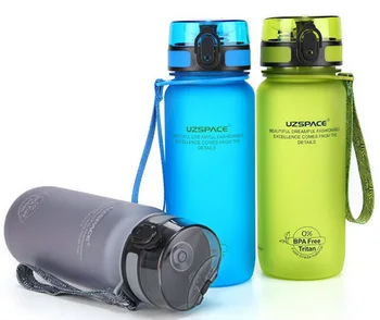 

DHL 50pcs 350/500/650/1000ML Explosion Sports Outdoor Travel Portable Leakproof Tritan plastic BPA Free Water Bottles Cup