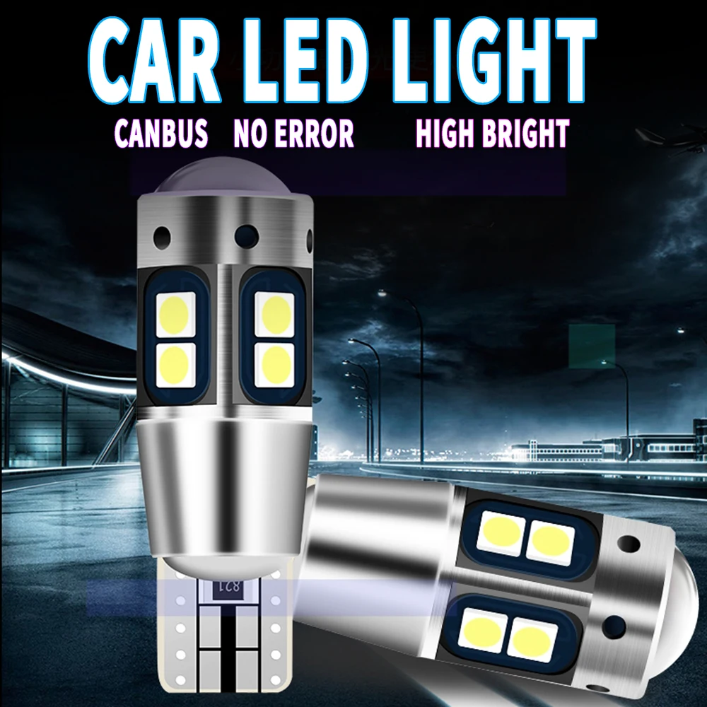 WTS 300 шт автомобильные лампочки canbus W5W T10 3030 10smd светодиодный номерного знака светильник Canbus LED лампа для салона автомобиля 194 168 Авто Светодиодный светильник без ошибок