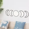 5Pcs/Set Wooden Acrylic Decorative Mirrors Moon Moon Cycle Variation Decorative Wall Mirror Creative Bohemian Mirror ► Photo 3/6