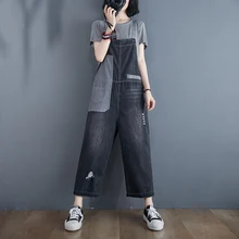 black mom jean overalls