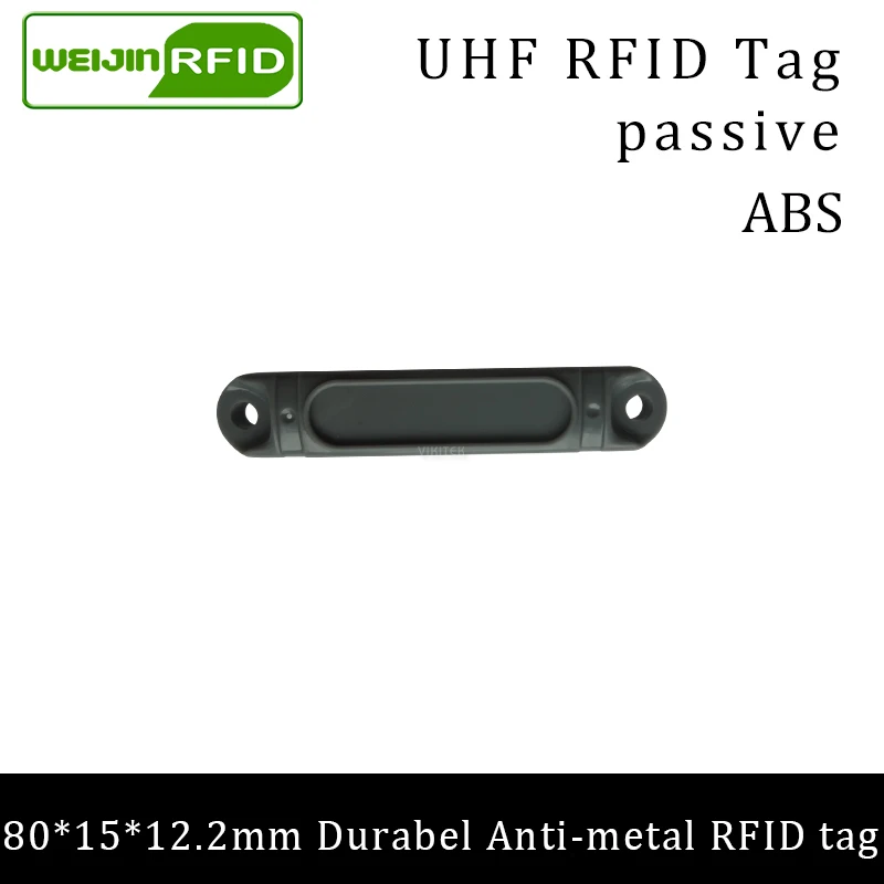 UHF RFID Анти металлическая метка 915 МГц 868 Impinj Monza4QT EPCC1G2 6C 80*15*12 2 мм Прочный ABS паллет