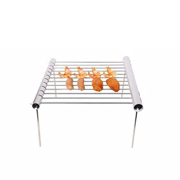 

1pcs Stainless Steel Wire Steaming Barbecue Rack BBQ Grill Mesh Oven Net Carbon Grill