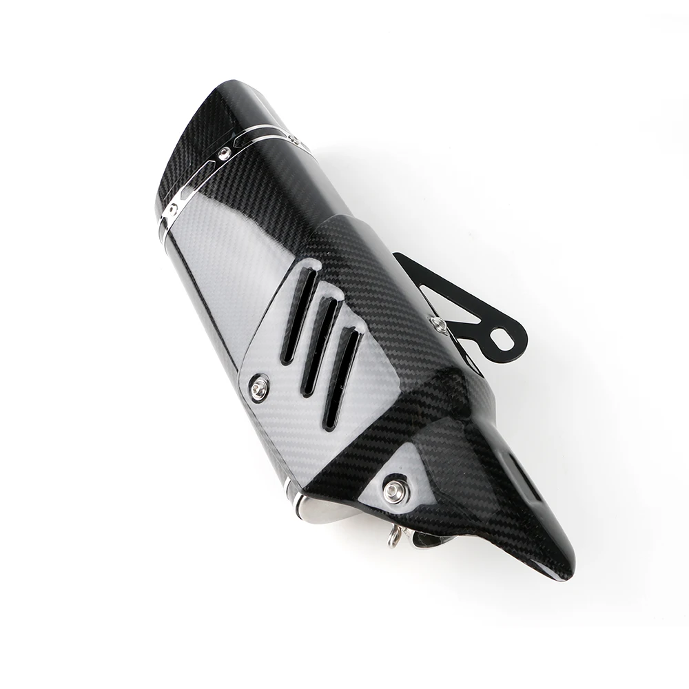 Для Honda Для Suzuki R6 R1 CBR500 Z750 R3 CBR1000RR мотоцикл Akrapovic выхлопные Углеродные волокна выхлопные с крышкой детали двигателя