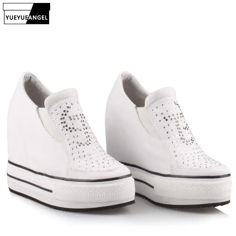 slip on canvas pumps womens