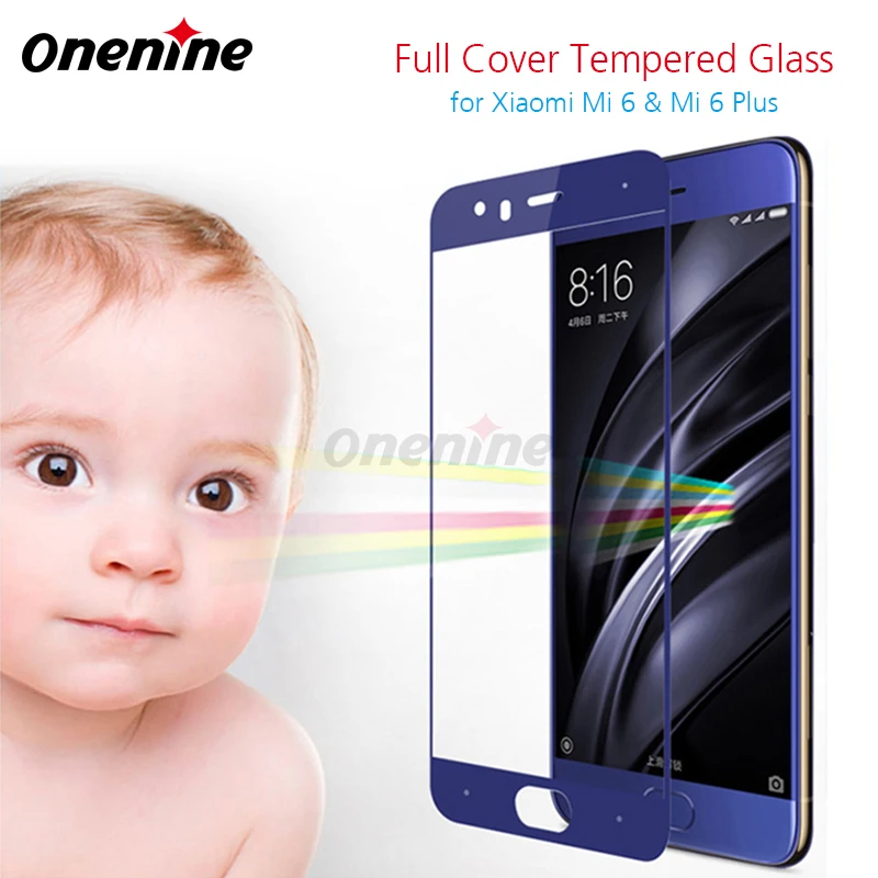 Onenine 4D Резьба стекло экран для Xiaomi Mi 6 закаленное 3D полное покрытие 9H пленка