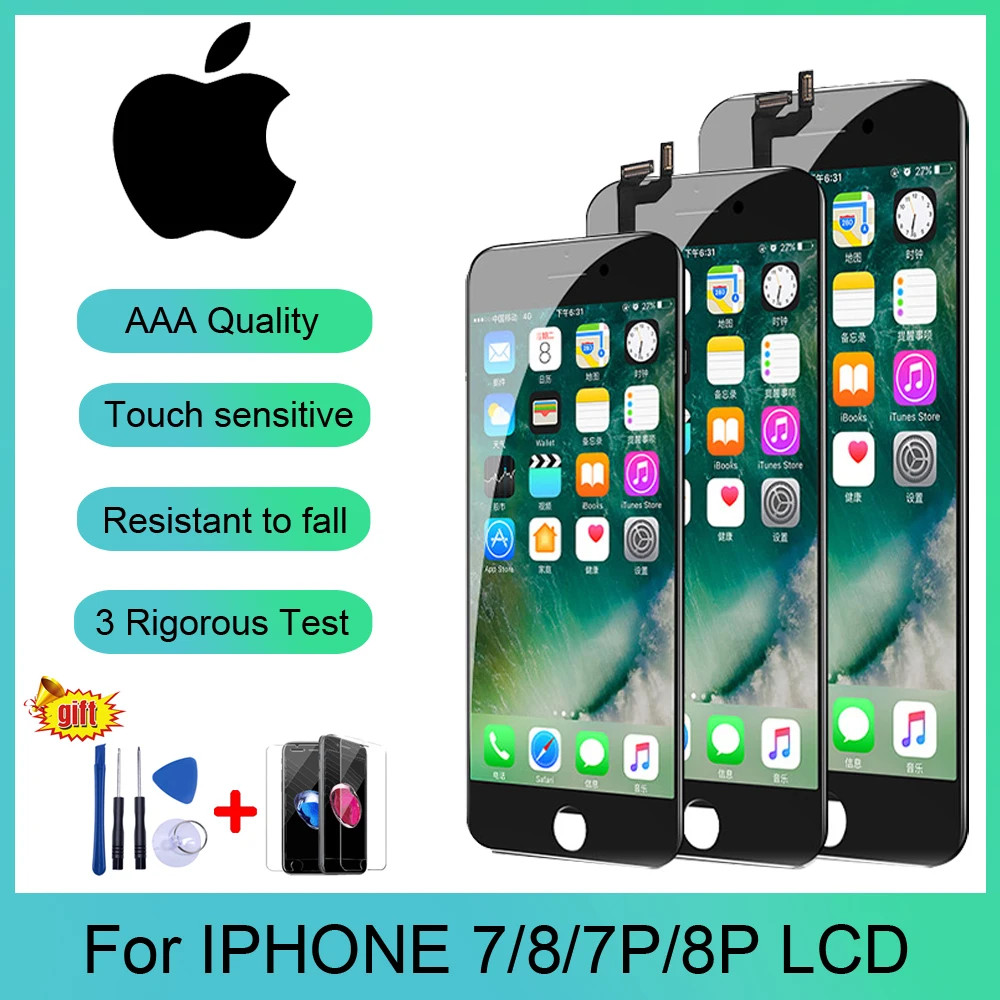 

AAAA Grade For iPhone 7 7Plus 8 8Plus LCD With 3D Force Touch Screen Digitizer Assembly For iPhone 7 7Plus Display No Dead Pixel