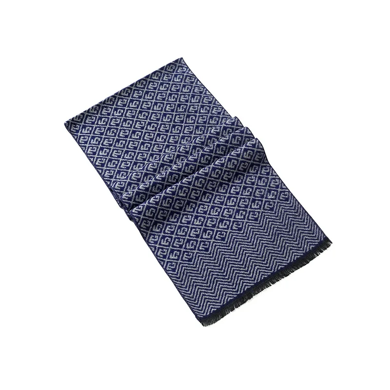Brand Designer Silk Cashmere men's autumn scarf Business Shawl Retro Double-sided Winter female Scaves warm High Quality Bufanda