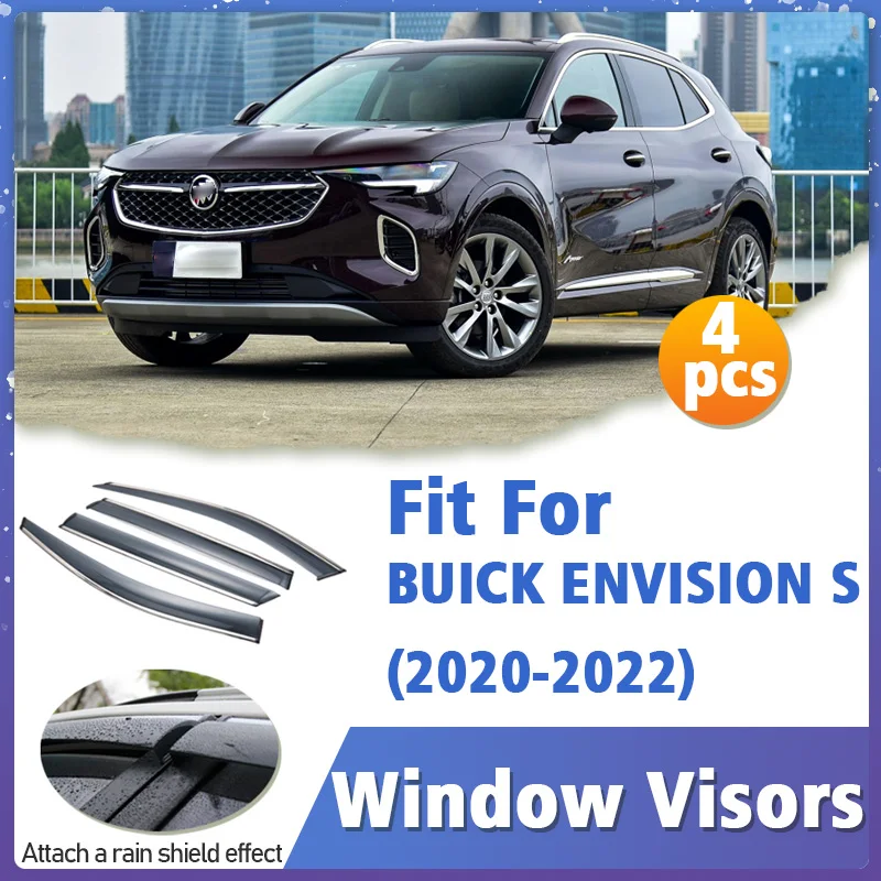 

Window Visor Guard for BUICK ENVISION S 2020-2022 Vent Cover Trim Awnings Shelters Protection Sun Rain Deflector Accessorie