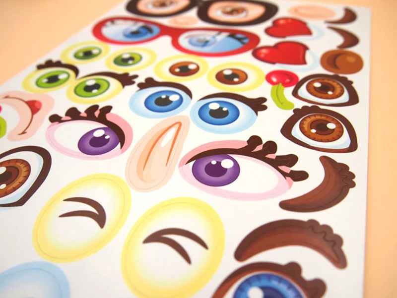 DIY Make a Face Sticker Books Set Art Crafts