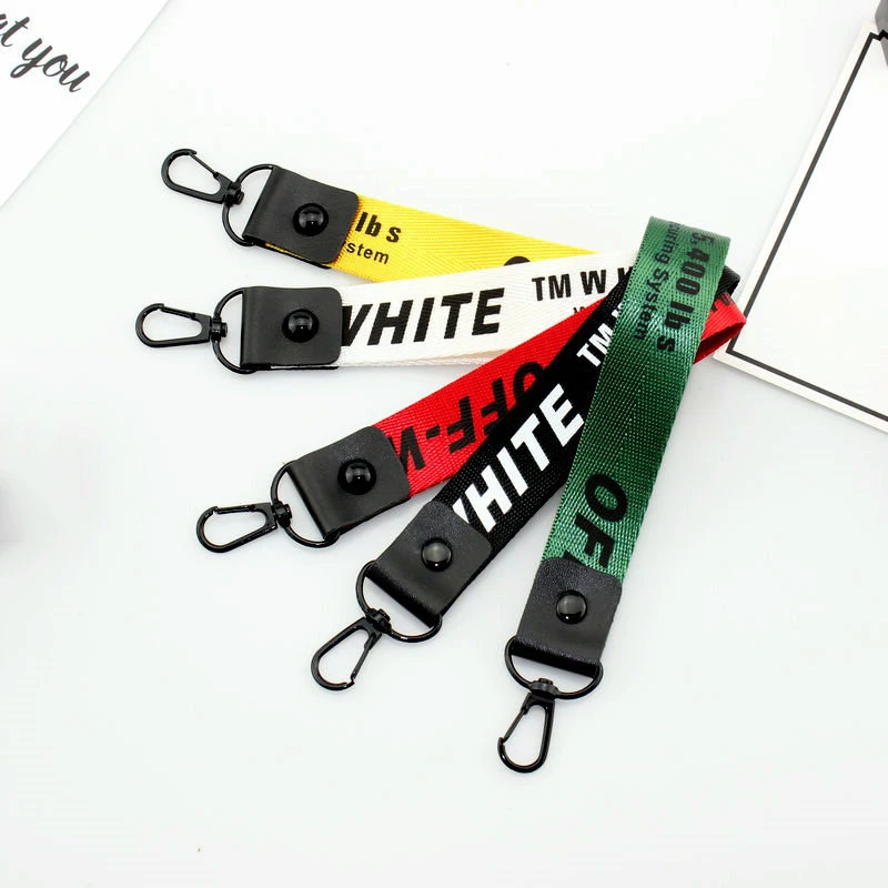 Off White брелок плетеная лента брелки для женщин мужской чехол для телефона ремешок брелок автомобильный брелок-кошелек кулон ювелирные изделия