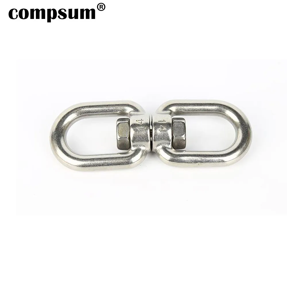 304 Rvs Eye Eye Swivel Ankerketting Connector Dubbele Beugel Swivel Voor Boot