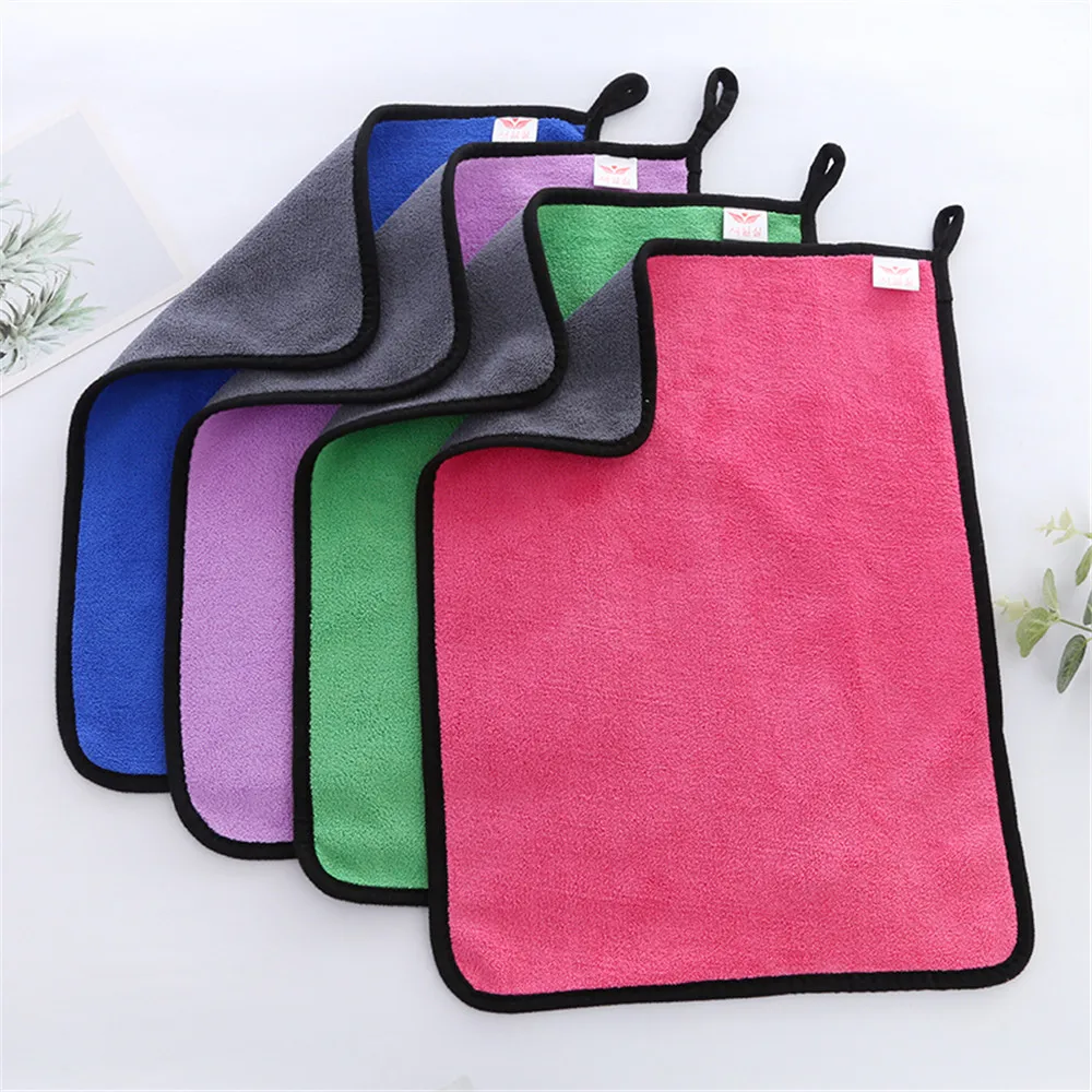 

4PCS 30X40CM Car Styling Wash Microfiber Towel Cleaning Drying Cloth Hemming Car Paint Care Cloth Detailing Sponge