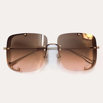 

High Fashion Fishing Outdoor Shade Famous Brand Metal Square Oculos De Sol Gaf Women Gradient Sunglasses UV400