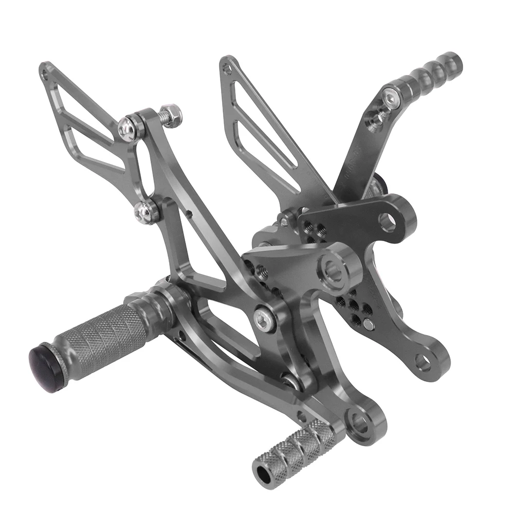 titanium Мотоцикл с ЧПУ Регулируемая заготовка подножки колышки педали отдых для Kawasaki ZX-6R ZX 6R NINJA 2005 2006 2007 2008 - Цвет: titanium