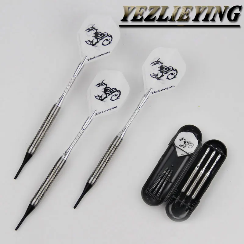 

3Pcs/Set 20.4g TungSten Steel Soft Darts Silver White Aluminum Shaft Darts Tips Flights Sports Dardos Game