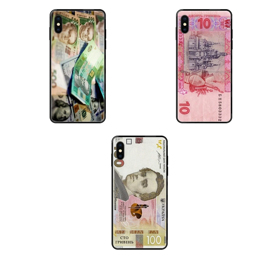 Украина Hryvnia Shop для iPhone 11 12 Pro 5 5S SE 5C 6 6S 7 8X10 XR XS Plus Max черный мягкий защитный чехол из