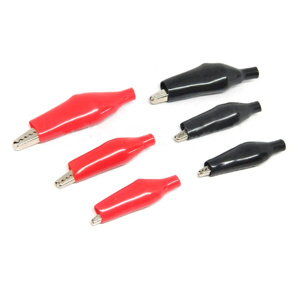 

10 Pcs/ lots small Insulation Boot Metal Alligator Clip Electric Test 28MM Lead colorful small crocodile clip Color random