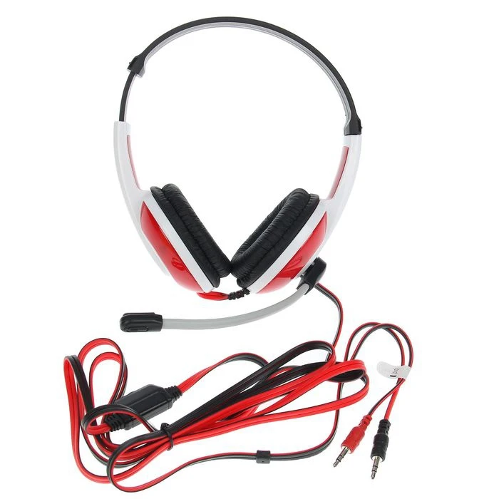 Headphones Defender Warhead G 120 gaming full size microphone 3 5mm 2 m black red 2483705