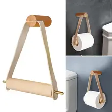 

European Style Household Paper Holder Toilet Paper Holder Wood Roll Holder for WC Bathroom Retro Wall Bracket Easy to Install