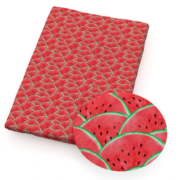 

50*140CM Patchwork Watermelon Printed 4 Ways Stretch Knit Fabric for Tissue Kids Home Textile for Sewing DIY Handmade,c11590