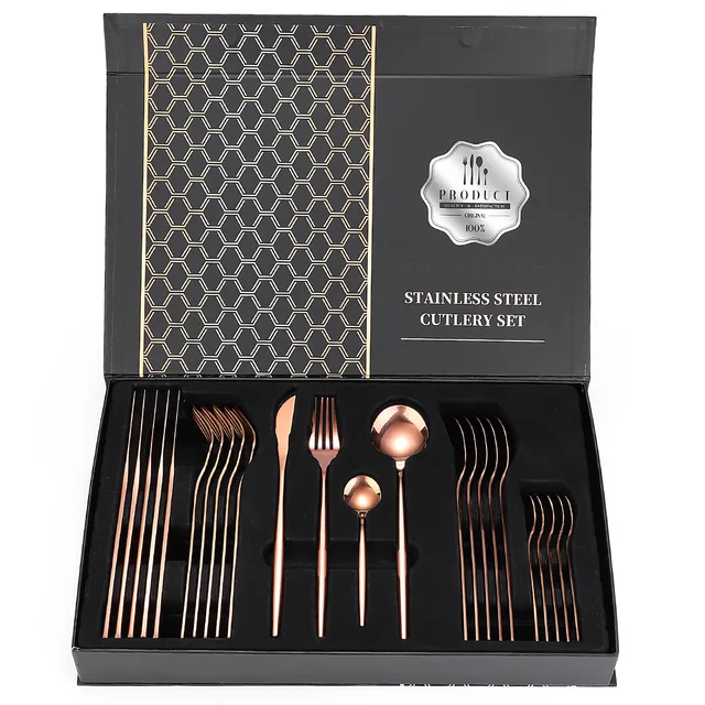 Kit de 3 mini couverts en acier inox avec forme d'outillage (cuillère,  fourchette et couteau) dans son coffret