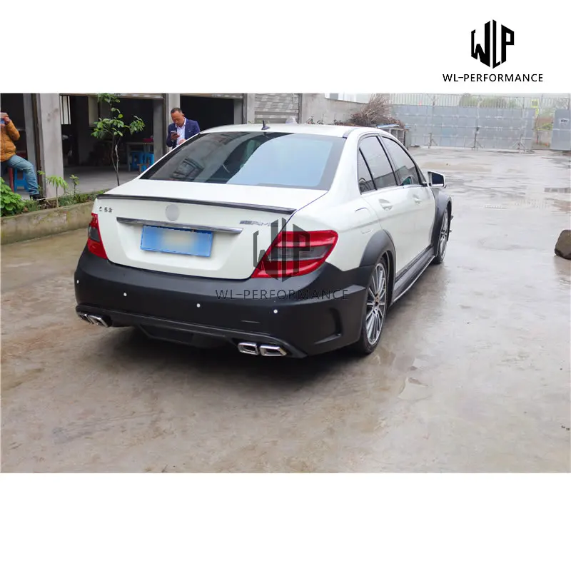 W204 C180 C200 C260 FRP Передний Задний бампер боковая юбка крылья CF капот двигателя для