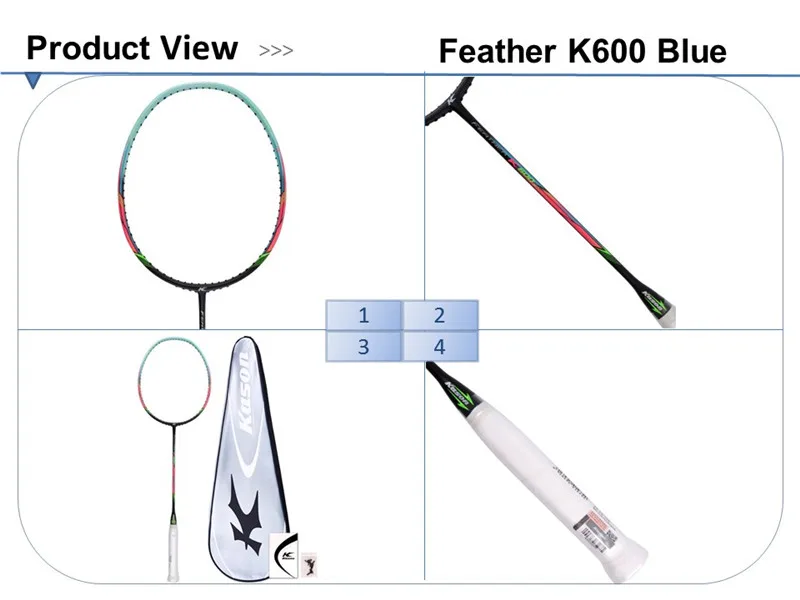 Только 72 г Kason Суперлайт 72 г ракетка для бадминтона графитовая ракетка красочное перо K600 с бесплатным захватом