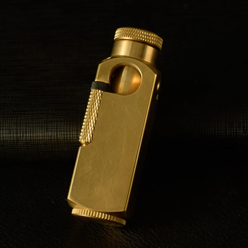 

High-end handmade kerosene lighter heavy brass metal kerosene man craft gift