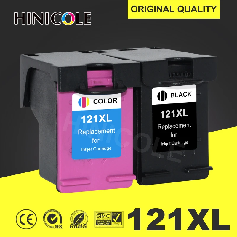 HINICOLE Compatible Ink cartridge for HP121 for HP 121 photosmart C4683 C4783 Deskjet D2563 D1663 5563 F2530 F2545 F2560 Printer color ink