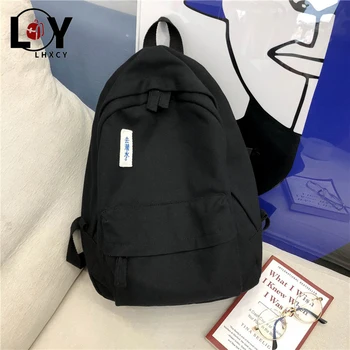 

Canvas Double Zipper Korean Version Backpacks For School Teen High Capacity Travel Backpack Women Fashion Soft Designer Backpack