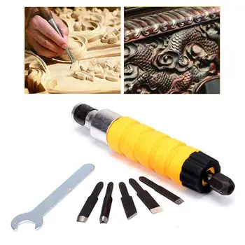 

Electric Furniture Carpentry Root Carving Knife Woodworking Woodcut Hand Chisel with Flexible Shaft Set Tool Hotselling