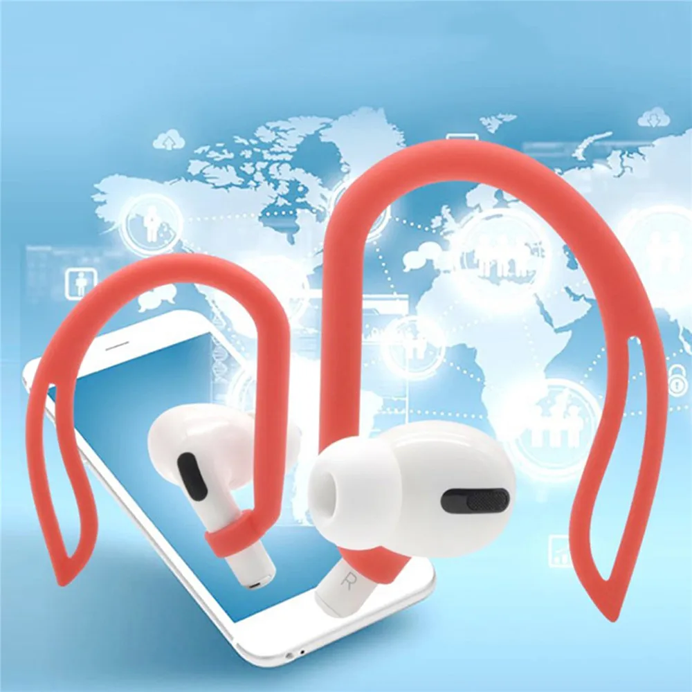 Силиконовые Ушные Крючки Петли анти потерянный канат для AirPods Pro/2/1 Беспроводной