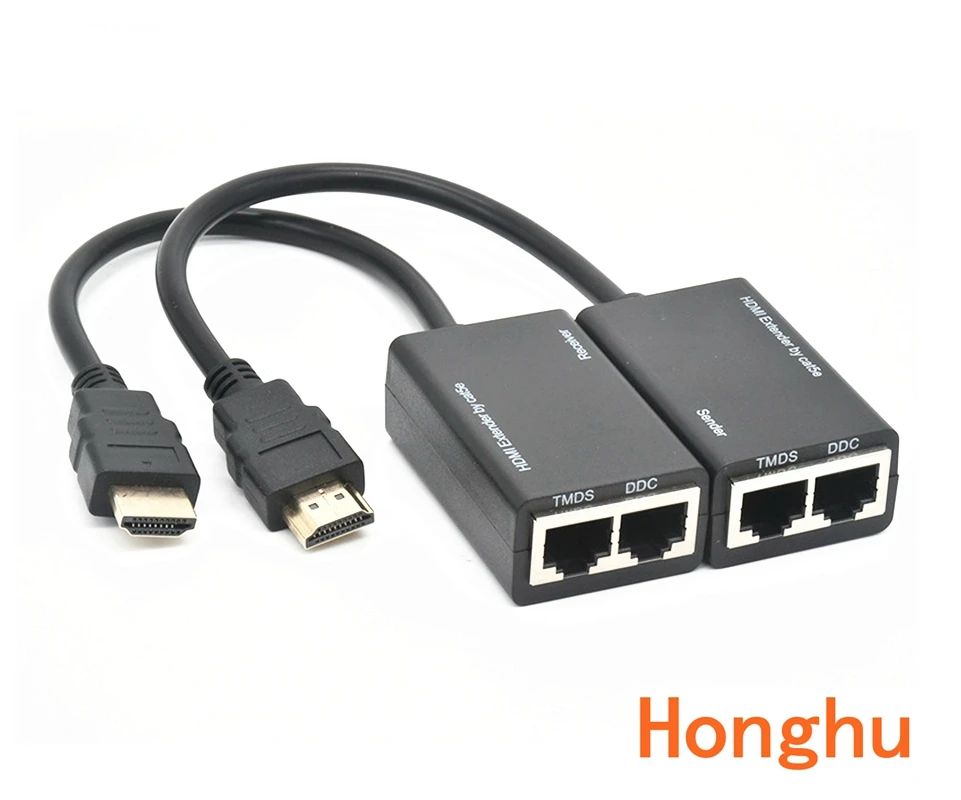 HDMI через RJ45 CAT5e CAT6 UTP LAN Ethernet расширитель ретранслятор поддерживает разрешение 1080p
