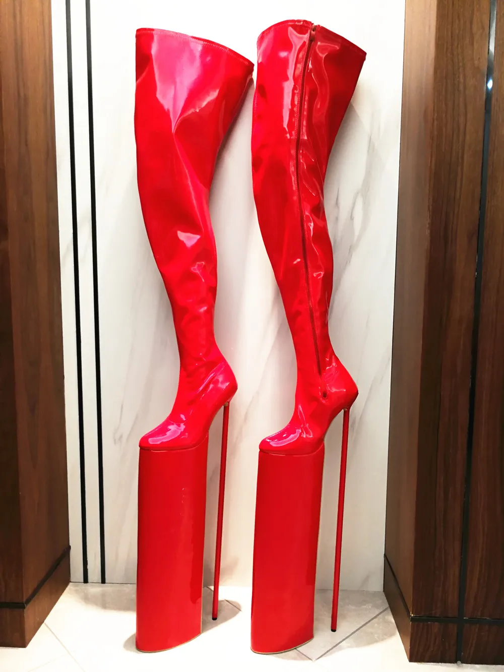 23.62in Heel Height Sexy Women's Boots  Round Toe Stiletto Heel  Platform Over The Knee Boots  US size 6-14  No.604