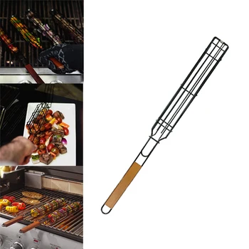 

Portable BBQ Grilling Basket Stainless Steel Nonstick Barbecue Grill Tools Grill Mesh for Barbecue Outdoor barbecue utensils
