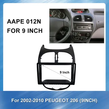 

2DIN Car Stereo DVD Radio Fascia for PEUGEOT 206 2002-2010 Audio Player Panel Adapter Frame Dash Mount Installation Kit