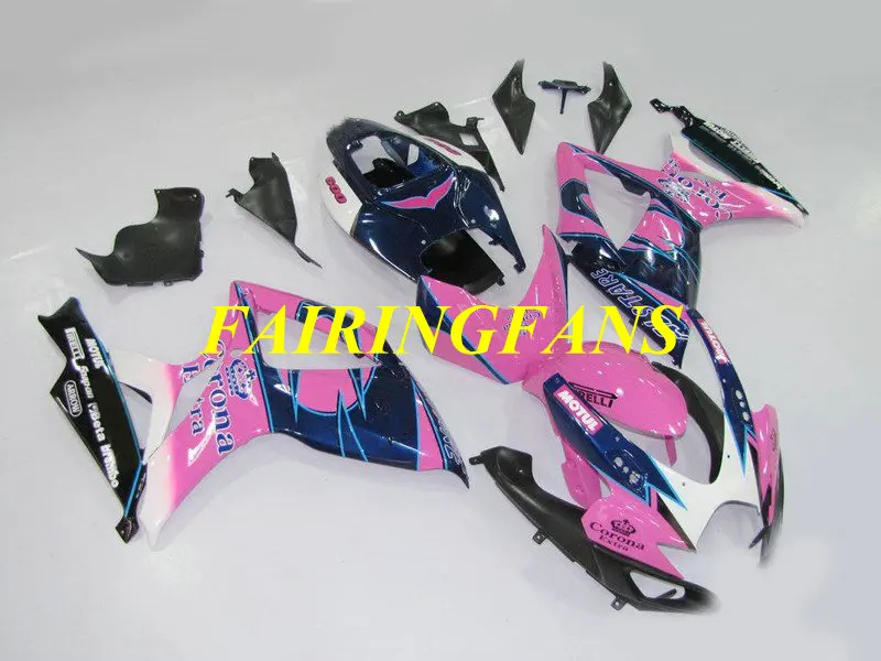 Инжекционный обтекатель для GSXR600 750 K6 06 07 GSXR 600 GSXR750 2006 2007 розовый синий Обтекатели