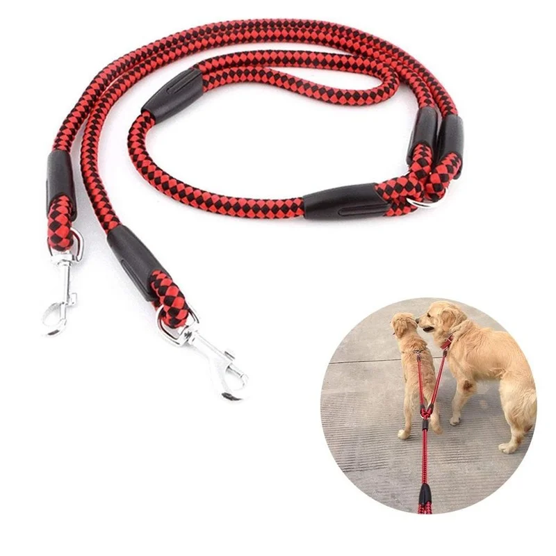 Dog Reflective Pair Two Leash Nylon Double Head Sling | Дом и сад