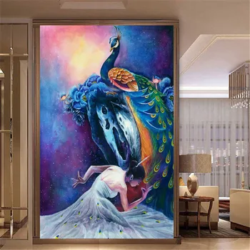 

Full Round Diamond 5D DIY Peacock Diamond Art Painting Dancing Girl Embroidery Cross Stitch Rhinestone Mosaic Wall Home Decor