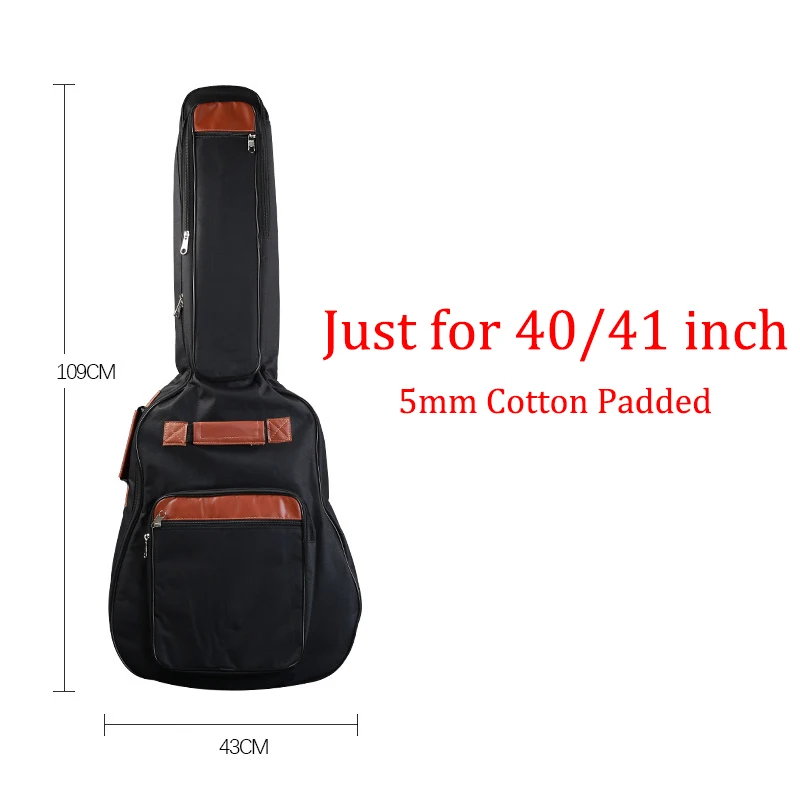 Online Envío Gratis bolsa de guitarra acústica folclórica de 41 pulgadas impermeable funda de guitarra de viaje 40 pulgadas funda de bolsa de guitarra 5mm de algodón acolchado