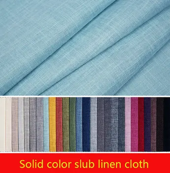 

Solid color slub linen sofa fabric cotton and linen pillow fabric soft bag background cloth wholesale