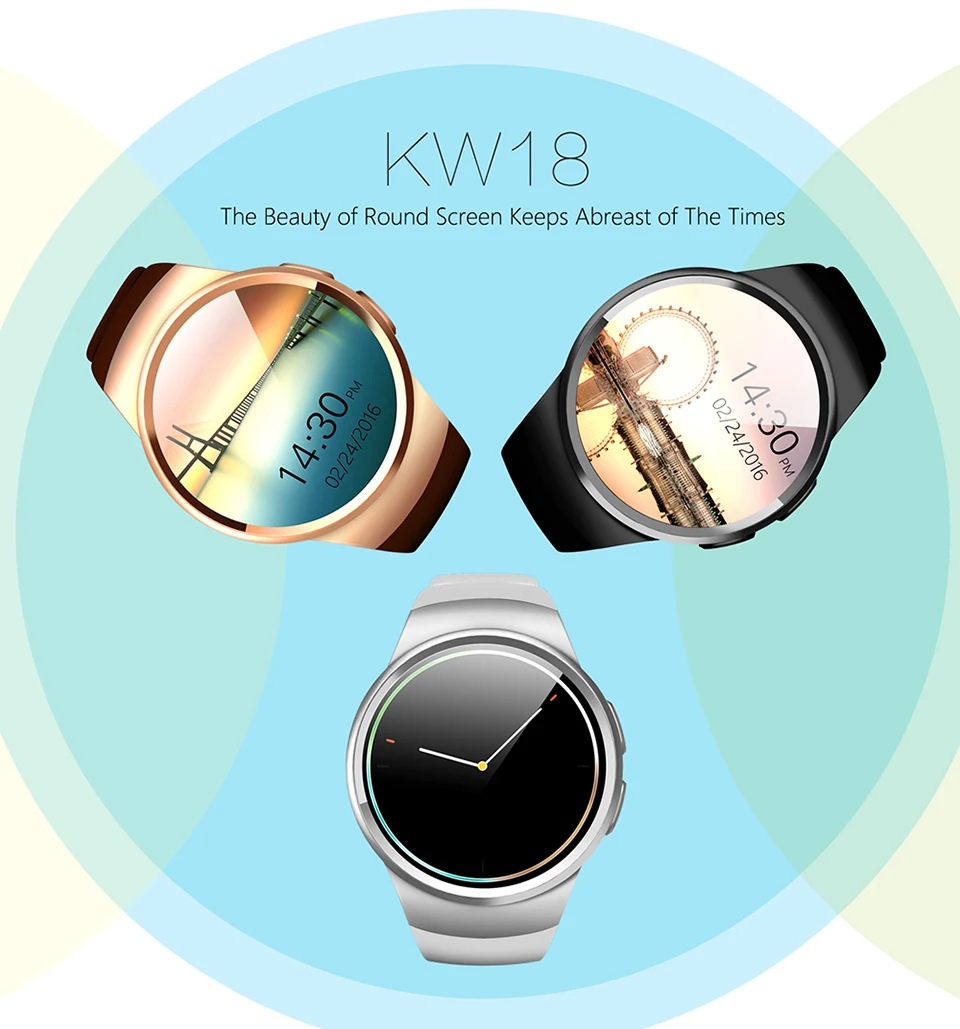 KINGWEAR KW18 SIM Смарт-часы телефон с монитором сердечного ритма фитнес-трекер активности Шагомер женские мужские наручные часы сотовый телефон