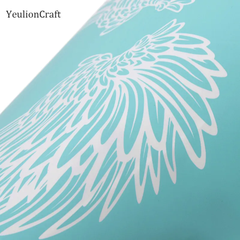 YeulionCraft Крыло ангела перо печатных шелкография трафареты для марок футболка Живопись украшения Diy ручной работы