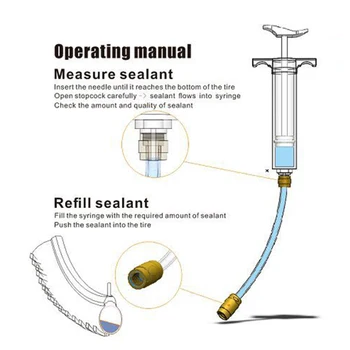 

Repair Injection Tool Tubeless Cycling Supplies Sealant Syringe Vacuum