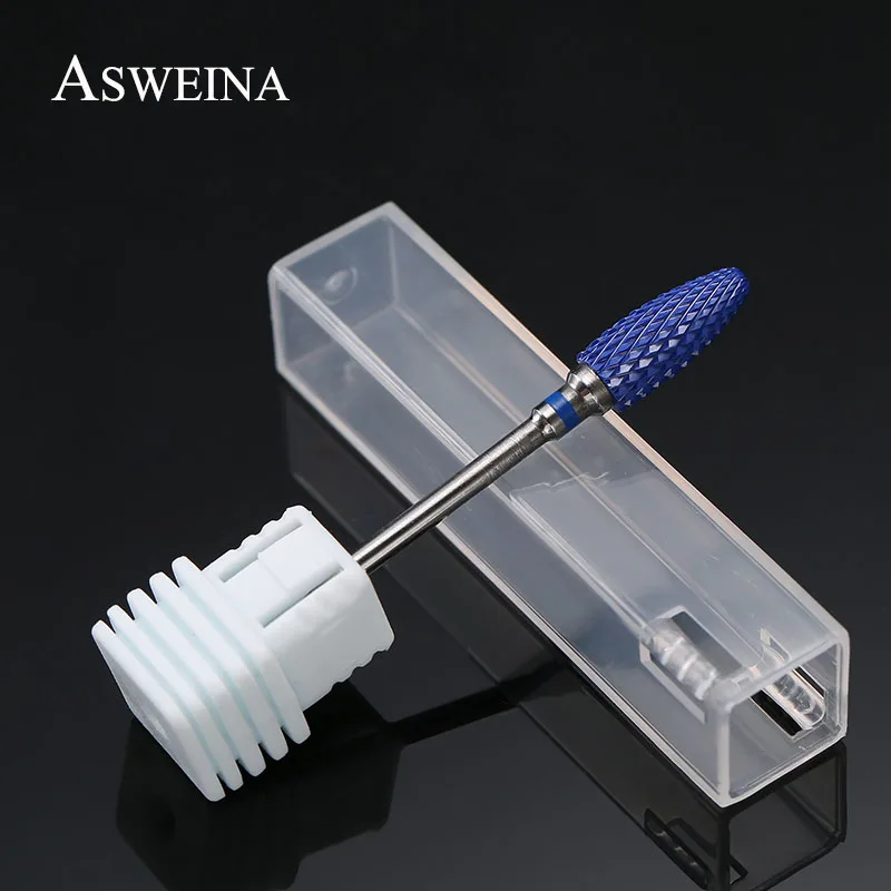 ASWEINA 1 шт. синий керамический сверло для ногтей для электрической маникюрной машины пилки для ногтей резак заусенцы для ногтей кутикулы чистые полировальные инструменты - Цвет: NO3