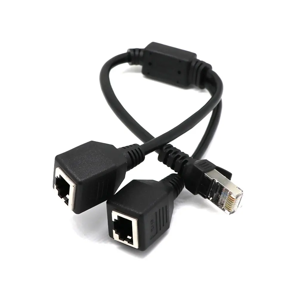 Сетевой Разветвитель RJ45 адаптер с 1 штекера на 2 гнезда порт LAN Ethernet сетевой