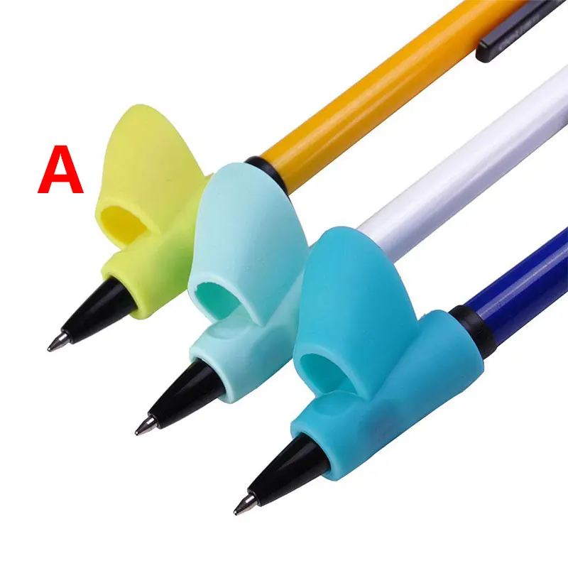 3 шт./лот коррекция осанки при письме написание осанки тренажер захват для помощи в письме Прочный детский силиконовый карандаш держатель - Цвет графита: A