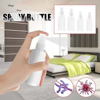 

4pcs Disinfection Liquid Container Spray Bottle Empty Portable 30ml 50ml 75ml 100ml Sterilization Bottle Alcohol Dispenser