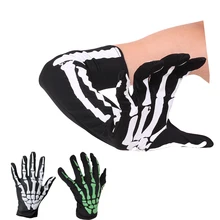 Goocheer мода унисекс перчатки Хэллоуин скелет перчатки косплей на Хэллоуин реквизит череп перчатки длинные руки кости рукава